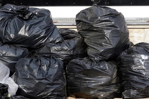Filled bin liners, Germany, Europe
