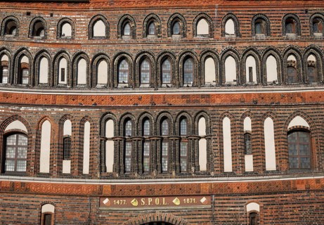 Detail, Holstentor, Holstentorplatz, Lübeck, Schleswig-Holstein, Germany, Europe