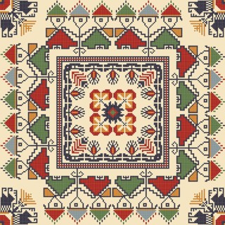 Traditional Bulgarian embroidery vector pattern