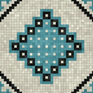 Mosaic tiles decorative background, seamless repeating vector pattern template for wallpaper,