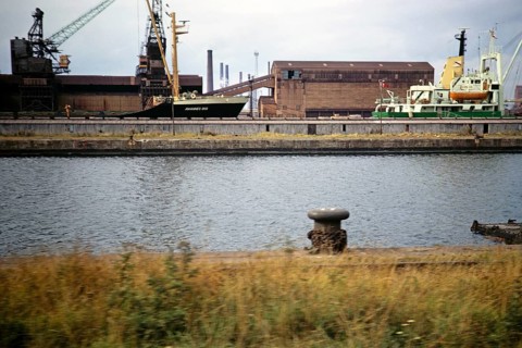 Harbour activity ships in dock, Cardiff Docks, Glamorgan, South Wales, UK 1972