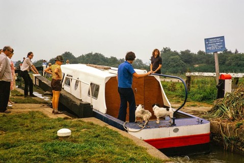 Foxton Locks, Grand Union Canal, Leicestershire, England, UK August 1973