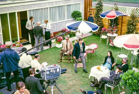 ATV Television ITV outside broadcast, tennis tournament at Wimbledon, England, United Kingdom 1967