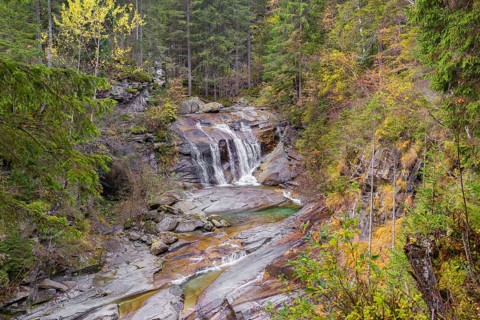 Goessl waterfalls, second fall, Malta valley, Carinthia, Austria, Europe