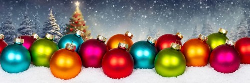 Christmas decoration with Christmas tree Christmas card banner and text free space Copyspace Winter