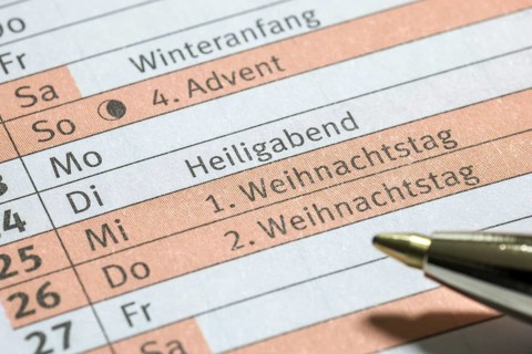 Calendar, 24 December, 4th Advent, Christmas, Christmas Eve, biros, Germany, Europe