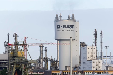 BASF, Lugwigshafen am Rhein, industrial area, Mannheim, Baden-Württemberg, Germany, Europe