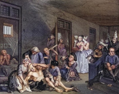 Die Fortschrittsszene der Rakes in Bedlam, The Rakes Progress Scene in Bedlam From the original