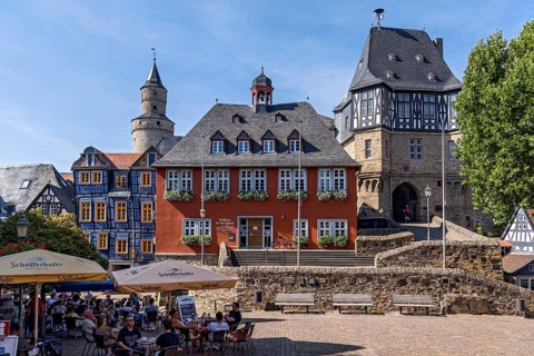 The Leaning House, Witches' Tower, Town Hall, Chancellery Gate to the Castle, Street Café, King