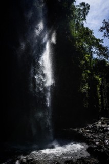 Tiu Kelep waterfall in backlight, nature, landscape, flowing, river, fresh, clear, clean,