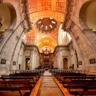 Church and Monastery of Sao Vicente de Fora, Central nave and ceiling, Lisbon, Portugal, Europe