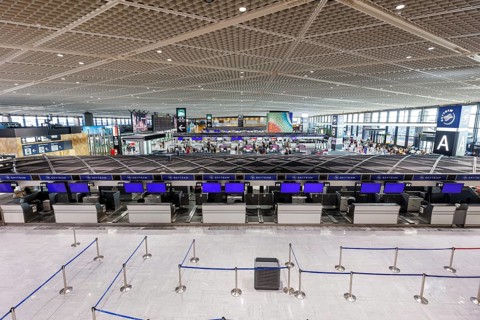 Terminal 1 of Tokyo Narita Airport (NRT) in Tokyo, Japan, Asia