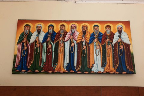 Tigray region, Aksum, pictures in the muesum of the stele park of Axum, Ethiopia, Africa