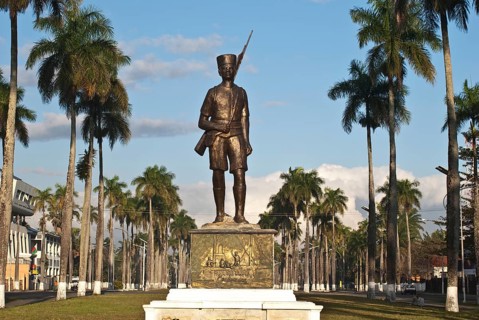 Monument commemorating the centenary of the embarkation of the Malagasy infantry in 1915. The