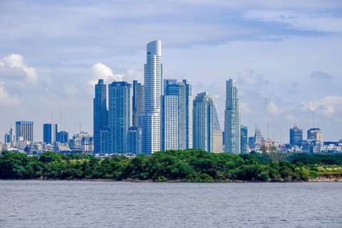 Buenos Aires, Argentina, Skyline of Buenos Aires on the Rio de la Plata, South America