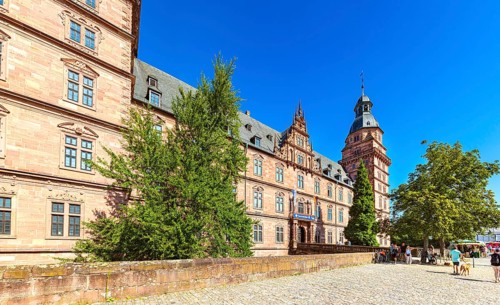 Johannisburg Castle in Aschaffenburg, Bavaria, Germany, Europe