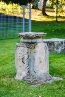 Base of a hall, Lusthausruine Stuttgart in the middle palace garden, palace park, former