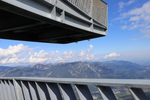 The AlpspiX viewing platform at the Alpspitze mountain station, Garmisch-Partenkirchen