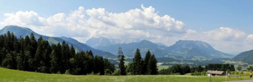 View of Kössen, Tyrol, Austria, Europe