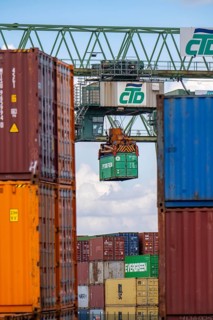 Port of Dortmund, Container Terminal Dortmund CTD, trimodal terminal, transport by rail, road and