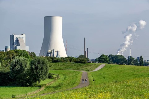 The STEAG Walsum coal-fired power plant, in Duisburg, Rheinwiesen, North Rhine-Westphalia, Germany,