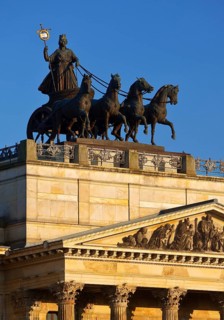 Brunswick Quadriga with Brunonia, design by Carl Theodor Ottmer, Brunswick Palace, Lower Saxony,