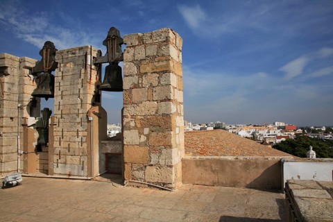 Bells of the Se Cathedral, Sedos Episcopalis, in Faro, Algarve, Portugal, Europe