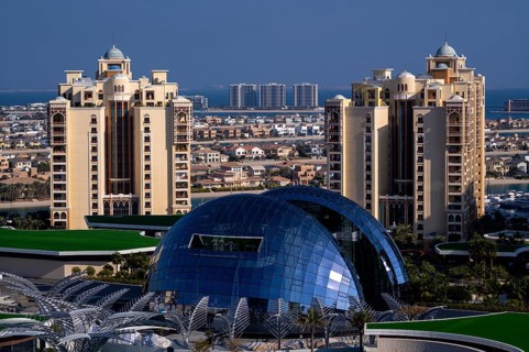 Monorail, Nakheel Mall Station, Traffic, Dubai, The Palm Jumeirah, United Arab Emirates, VAR, Asia