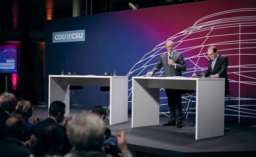 Friedrich Merz, Chairman of the CDU/CSU parliamentary group in the German Bundestag and Alexander