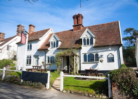 Historic White Horse village pub building at Easton, Suffolk, England, United Kingdom, Europe