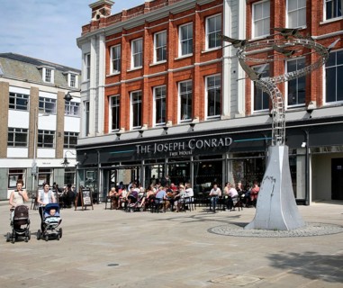 The Joseph Conrad free house public house, part of the Wetherspoons pub chain in Lowestoft,