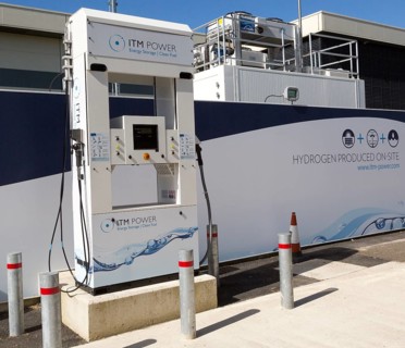 ITM Power energy storage clean fuel hydrogen fuel service station, Johnson Matthey, Swindon,