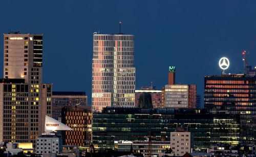 Berlin City West with the Walldorf Astoria Hotel, the Upper West building and the Europa Centre, 23