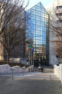 Modern architecture of Dublin City Council Civic Offices building, Dublin, Ireland, Republic of