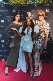 Micaela shepherd, Kader Loth and Julian F.M. Stöckel at the first Fashion Night with Harald