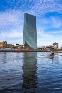Building of the European Central Bank, ECB, on the Main in Frankfurt, Hesse, Germany, Europe