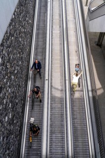 New bicycle car park at Amsterdam Central Station, Stationsplein, space for around 7000 bicycles,