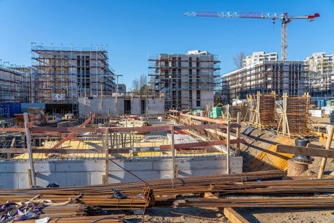 Major construction site Parc Durant, on Henri-Dunant-Strasse in Essen-Rüttenscheid, where 298