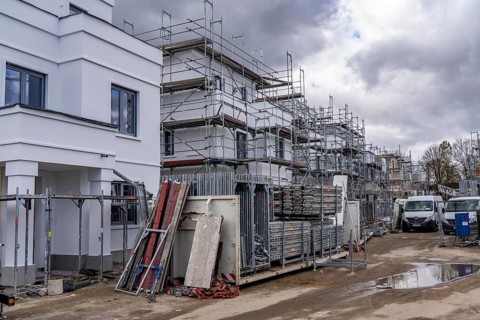 New development district, around 140 detached and semi-detached villas being built in the south of