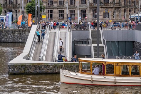 New bicycle car park at Amsterdam Central Station, Stationsplein, space for around 7000 bicycles,