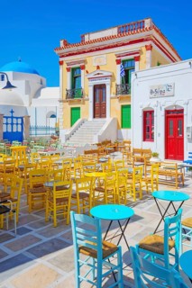 Chora central square, Chora, Serifos Island, Cyclades Islands, Greece, Europe