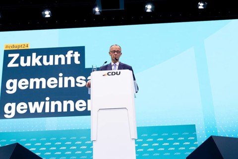 Berlin, Germany, 6 May 2024: Friedrich Merz, Chairman of the Christian Democratic Union of Germany