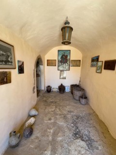 Small entrance hall Corridor of historic monastery defence tower Defence tower Xopatera Tower Tower