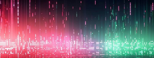 Abstract animation of binary code cascading down like digital rain, representing data insights,
