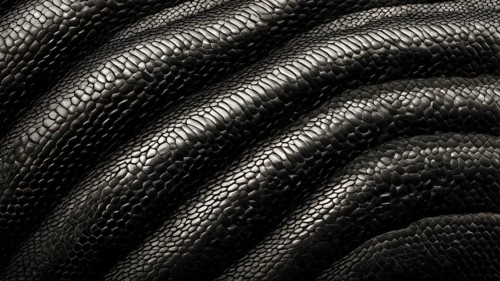 Close up on the wrinkled skin of an anaconda with intricate patterns, AI generated