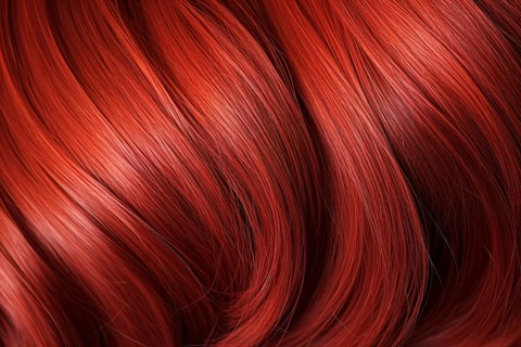 Close ip of red hair. KI generiert, generiert, AI generated