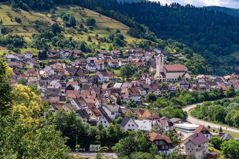 Gausbach and the Murg Valley, Forbach, Black Forest, Baden-Württemberg, Germany, Europe