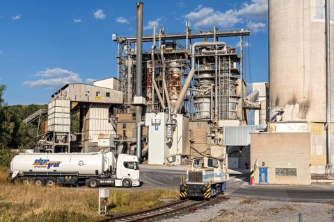 Kalkwerk Schaefer Kalk, plant for the production of lime, production plant at the quarry,