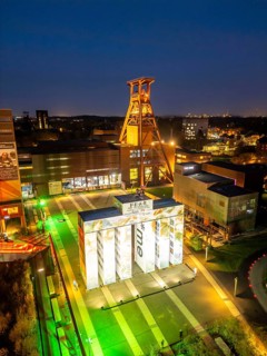 Temporary art installation Global Gate at the UNESCO World Heritage Site Zeche Zollverein,