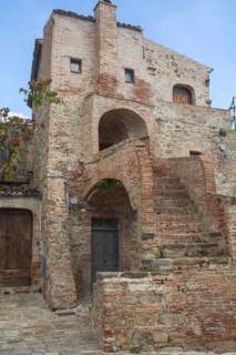 House at the square in Aliano, the very poor village in southern Italy that the writer Carlo Levi